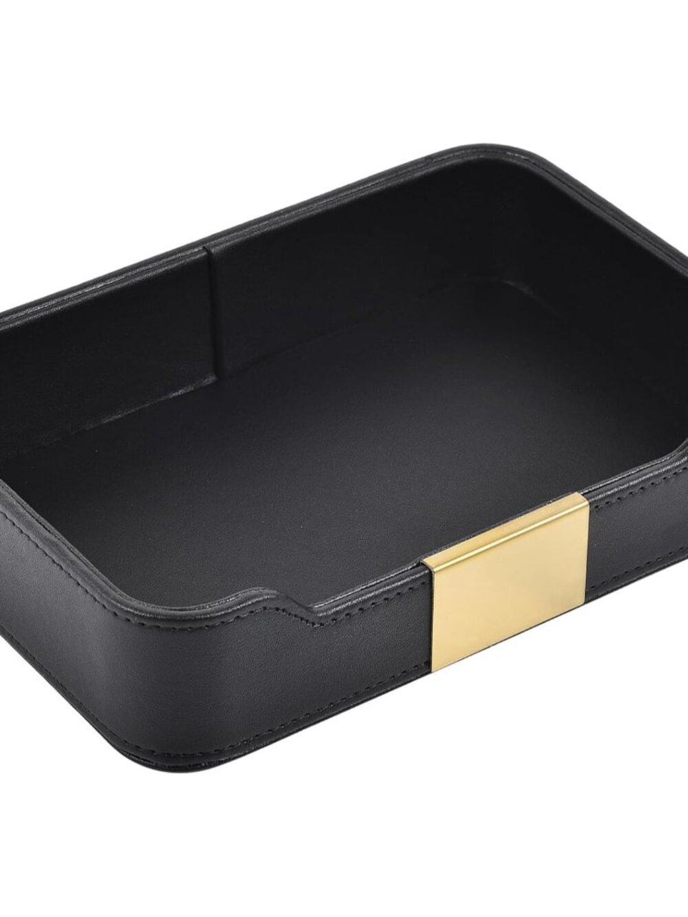 Luxury Leather Valet Tray Desktop Storage Organizer,Bedside Vanity Catchall Tray